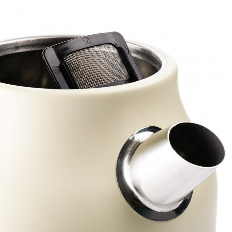 Westinghouse Westinghouse Wasserkocher WKWK148 Retro, Wasserstandsanzeige, 1,7 l, 2200 W, 360° Basis, Kalkfilter, auto. Stopp-Funktion cremeweiss Чайник Westinghouse WKWK148 Retro, индикатор уровня воды, 1,7 л, 2200 Вт, основание 360°, фильтр от накипи, а