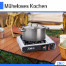 ZMC ZMC Gaskocher Edelstahl Campingkocher Gaskocher 1 Flammig, (Warmeleistung: 2,2KW Tragbarer Kochfeld), Outdoor Camping Gas Kocher Herd Kartuschenkocher + Transportkoffer  Газовая плита ZMC Кемпинговая плита из нержавеющей стали Газовая плита с 1 пламен