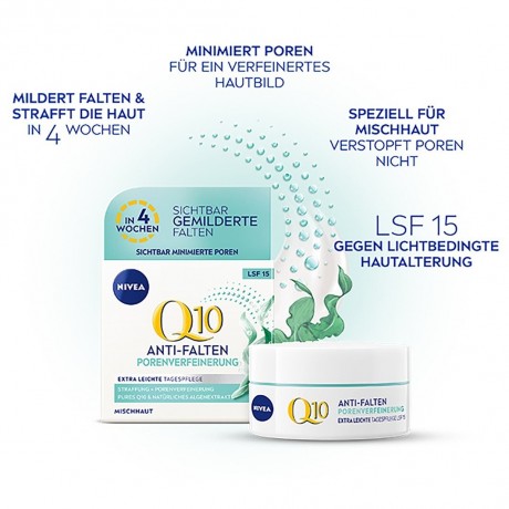 Nivea Q10 Power Anti-Falten + Porenverfeinerung Tagespflege Q10 Power Дневной уход против морщин + очищение пор