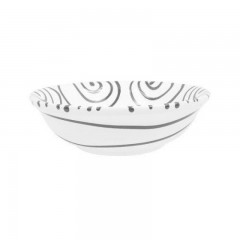 Gmundner Keramik Gmundner Keramik Graugeflammt Muslischale klein d: 14 cm / h: 4,5 cm / 0,27 L Керамическая миска для хлопьев Gmundner серого цвета с пламенем, маленькая, д: 14 см / высота: 4,5 см / 0,27 л