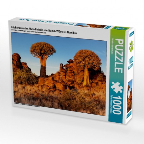 CALVENDO Puzzle CALVENDO Puzzle Kocherbaum im Abendlicht in der Namib Wuste in Namibia Пазл CALVENDO Пазл Кохербаум в вечернем свете в пустыне Намиб в Намибии