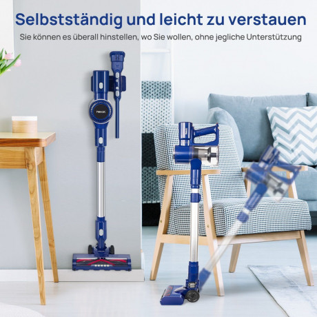 7Magic 7Magic Akku-Stielstaubsauger CJ-C8 Akku Handstaubsauger, 350,00 W, 4 in 1 Kabelloser Staubsauger 33000Pa, 60 Min Laufzeit, Ultraleiser Akkusauger Kabellos fur Hartboden Teppich Tierhaare Auto  7Magic Беспроводной пылесос Беспроводной ручной пылесос