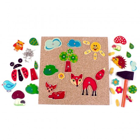 HESS Holzspielzeug Hammerspiel Waldwiese Деревянная игрушка молоток игра лесной луг