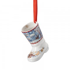 Hutschenreuther Hutschenreuther Jahresartikel Weihnachten 2022 Porzellanstiefel  'Weihnachtsabend' h. 7,5 cm Ежегодная статья Hutschenreuther Рождественские фарфоровые сапоги 2022 года «Сочельник» h. 7,5 см