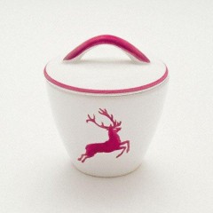 Gmundner Keramik Gmundner Keramik Bordeauxroter Hirsch Zuckerdose Gourmet d: 9 cm / h: 10,5 cm Керамическая сахарница Gmundner бордо из красного оленя для гурманов d: 9 см / высота: 10,5 см