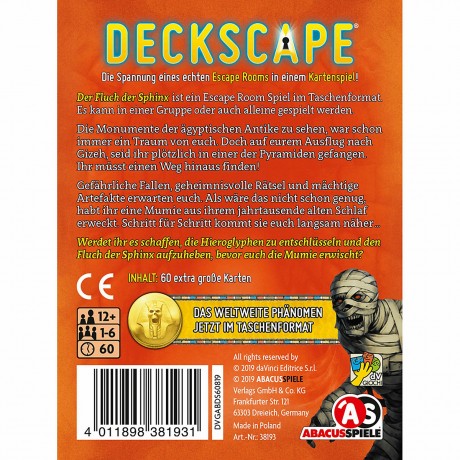 Abacusspiele Abacusspiele Deckscape Игры со счетами Deckscape