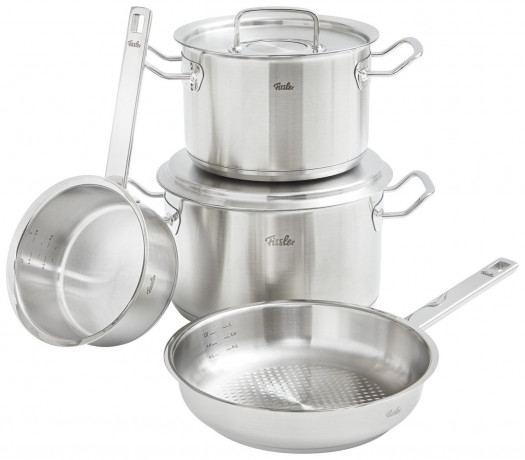 Fissler Fissler Original Profi Collection Kochtopfset  3-tlg. + Gratis Stielpfanne 24 cm silber Набор кастрюль Fissler Original Profi Collection из 3 предметов. + Бесплатная кастрюля 24 см.