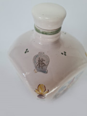 Ulmer Keramik Винтажный керамический кувшин с пробкой "Пейзажи", ручная роспись, 18см x 10см, Германия, 1960-70гг.