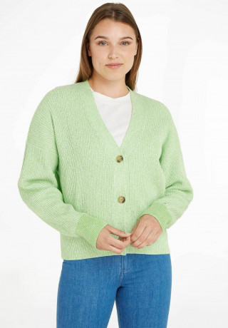 Tommy Hilfiger MOULINE V-NK CROPPED Cardigan rost MOULINE V-NK COPPED Кардиган ржавчина