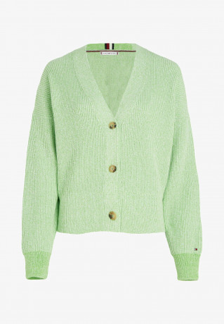 Tommy Hilfiger MOULINE V-NK CROPPED Cardigan rost MOULINE V-NK COPPED Кардиган ржавчина