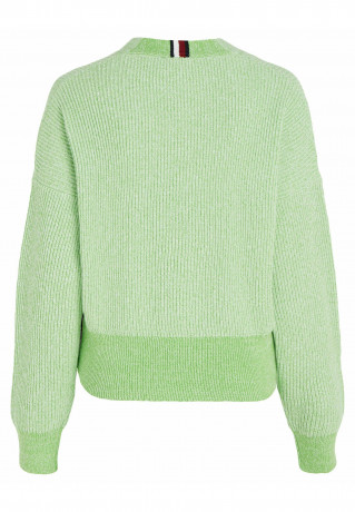 Tommy Hilfiger MOULINE V-NK CROPPED Cardigan rost MOULINE V-NK COPPED Кардиган ржавчина