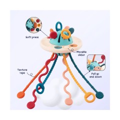 Vicabo Sensorik Spielzeug Baby Sensorisches Montessori Spielzeug Silikon Fidget Pop Silikon-UFO Lernspiele fur Kinder Сенсорные игрушки Детские сенсорные игрушки Монтессори Силиконовые игрушки Fidget Pop Силиконовые НЛО Развивающие игры для детей