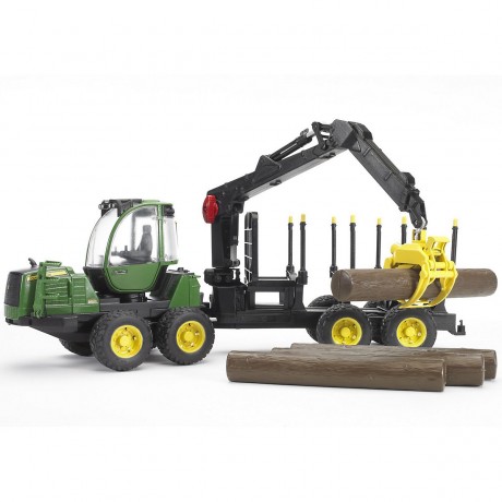 Bruder BRUDER 02133 John Deere 1210E Ruckezug m. 4 Baumstammen Самосвал BRUDER 02133 John Deere 1210E с 4 бревнами