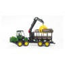 Bruder BRUDER 02133 John Deere 1210E Ruckezug m. 4 Baumstammen Самосвал BRUDER 02133 John Deere 1210E с 4 бревнами