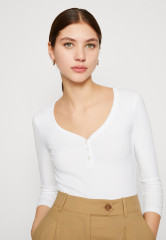 Tommy Hilfiger SLIM Long sleeved top white SLIM Топ с длинными рукавами белый