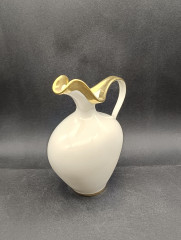 Ваза-кувшин винтажная средняя Royal KM Bavaria с золотой окантовкой, фарфор, 20 х 16 см, Германия, 1960-70гг.