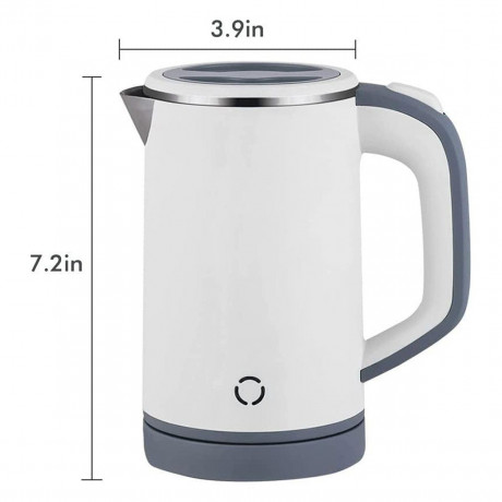 Yoyaxi Yoyaxi Heisswasserspender Mini-Reisewasserkocher aus Edelstahl, doppelwandig, Uberhitzungsschutz b Диспенсер для горячей воды Yoyaxi Мини-дорожный чайник из нержавеющей стали, с двойными стенками, защита от перегрева