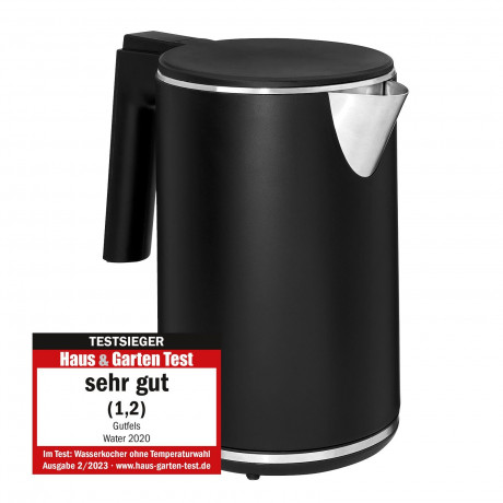 Gutfels Gutfels Wasserkocher WATER 2020, 2200 W, Doppelwandig, 1 Liter Fullvolumen, 360° Sockel, integrierter Filter  Чайник Gutfels WATER 2020, 2200 Вт, с двойными стенками, полный объем 1 литр, основание 360°, встроенный фильтр