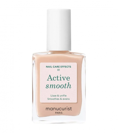 Manucurist Active Smooth 01, CC-лак для ногтей выравнивающий, бежево-нюдовый, эффект натурального маникюра, 15мл