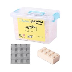 Katara Bausteine Box-Set mit 520 Steinen + Platte + Box Набор строительных блоков из 520 кирпичей + пластина + коробка