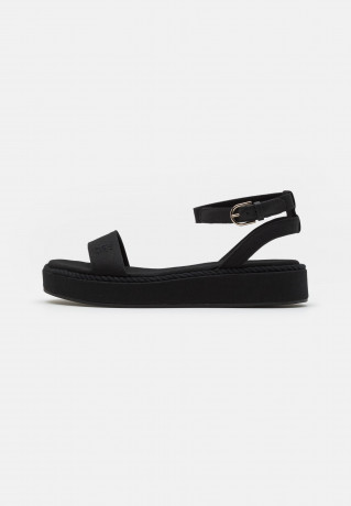 Tommy Hilfiger ROPE FLATFORM Platform sandals triple black ROPE FLATFORM Сандалии на платформе тройной черный
