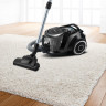 BOSCH BOSCH Bodenstaubsauger BGC41XSIL, Serie 6, schwarz, 700 W, beutellos, extra leise (68 dB), langes Kabel  Канистровый пылесос BOSCH BGC41XSIL, серия 6, черный, 700 Вт, без мешка, очень тихий (68 дБ), длинный кабель