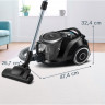 BOSCH BOSCH Bodenstaubsauger BGC41XSIL, Serie 6, schwarz, 700 W, beutellos, extra leise (68 dB), langes Kabel  Канистровый пылесос BOSCH BGC41XSIL, серия 6, черный, 700 Вт, без мешка, очень тихий (68 дБ), длинный кабель