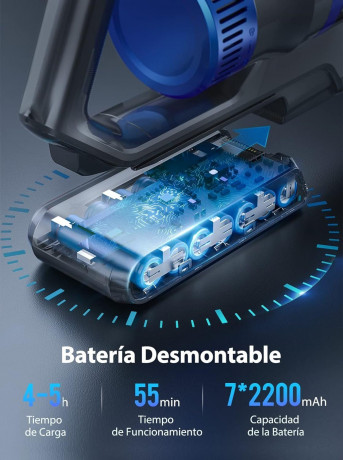 Buture Buture Akku-Hand-und Stielstaubsauger, 450,00 W, beutellos, 33 kPa/450 W, 55 Minuten Abnehmbarer Akku, Anti-Tangle-Rollenburste  Беспроводной ручной пылесос Buture, 450,00 Вт, без мешка, 33 кПа/450 Вт, съемный аккумулятор на 55 минут, роликовая щет