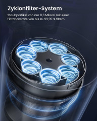 Honiture Honiture Akku-Hand-und Stielstaubsauger, 450,00 W, 33KPA Akku Staubsauger, Anti-Tangle-Staubsauger, 55 Minuten Laufzeit, Kantenreinigung, 1.2L Staubbehalter  Беспроводной ручной и стержневой пылесос Honiture, 450,00 Вт, беспроводной пылесос 33 кП