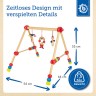bieco Holz Spieltrapez Spielbogen fur Babys Figuren Rasseln Kugeln Hohenverstellbar Spielbogen Деревянная игровая арка-трапеция для малышей