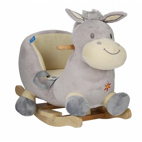 bieco Schaukelpferd Plusch Esel Schaukeltier 60 cm Baby Wippe Holz Spielzeug ab 9 M Schaukeltiere Лошадка-качалка плюшевый осел качалка 60 см детские качели деревянная игрушка от 9 м качалка животных