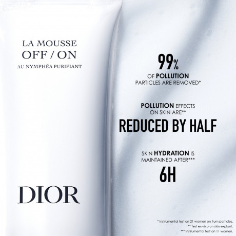 DIOR La Mousse OFF/ON Anti-Pollution-Reinigungsschaum gegen Schadstoffe mit klarender franzosischer Seerose  Очищающая пенка La Mousse OFF/ON против загрязнений с осветляющей французской водяной лилией