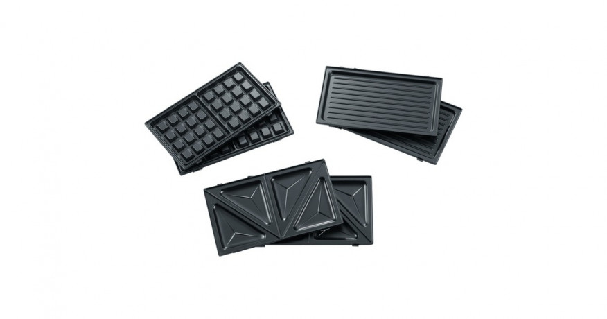 Severin Severin 3in1 Sandwich-Toaster SA 2968, Sandwichmaker schwarz/edelstahl, 1.000 Watt, mit 3 Platten-Sets  schwarz/edelstahl Тостер для сэндвичей Severin 3в1 SA 2968, сэндвичница черный/нержавеющая сталь, 1000 Вт, с набором 3 пластин