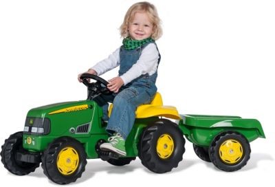 Rolly Toys ROLLY TOYS Rolly Kid Trettraktor John Deere mit Anhanger ROLLY TOYS Педальный трактор Rolly Kid John Deere с прицепом
