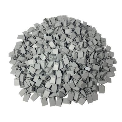 LEGO LEGO 3x2 Dachsteine Hellgrau - 50 Stuck - Slope 3298 LEGO 3x2 Черепица светло-серая — 50 штук — Наклон 3298