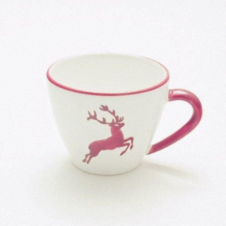 Gmundner Keramik Gmundner Keramik Bordeauxroter Hirsch Kaffee-Obertasse Gourmet 0,2 L / h: 7,5 cm Керамическая кофейная чашка Gmundner Bordeaux Red Deer для гурманов 0,2 л / высота: 7,5 см