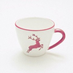 Gmundner Keramik Gmundner Keramik Bordeauxroter Hirsch Kaffee-Obertasse Gourmet 0,2 L / h: 7,5 cm Керамическая кофейная чашка Gmundner Bordeaux Red Deer для гурманов 0,2 л / высота: 7,5 см
