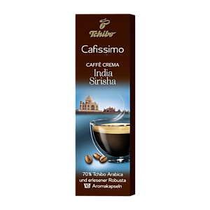 Tchibo Cafissimo Кремовый кофе Индия Sirisha 75г