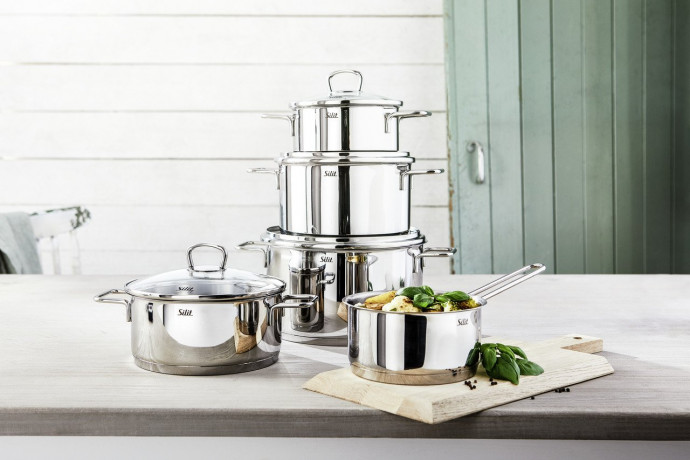 Silit Silit Topfset 5-tlg. ALICANTE silber Набор горшков силит, 5 шт. АЛИКАНТЕ