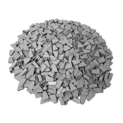 LEGO LEGO 2x1x2 Schragstein Hellgrau - 500 Stuck - Slope 60481 LEGO 2x1x2 кирпич светло-серый - 500 штук - Наклон 60481