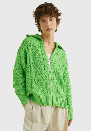 Tommy Hilfiger ZIP-THRU RELAXED Cardigan spring lime ZIP THRU RELAXED Кардиган весенняя известь