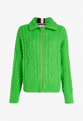Tommy Hilfiger ZIP-THRU RELAXED Cardigan spring lime ZIP THRU RELAXED Кардиган весенняя известь