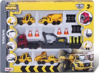 Maisto Maisto Volvo-Set mit Tieflader Комплект Maisto Volvo с низкорамной платформой