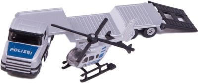 SIKU SIKU 1610 Tieflader mit Hubschrauber Низкорамная платформа SIKU 1610 с вертолетом