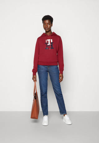 Tommy Hilfiger LARGE MONOGRAM TH Hoodie rouge БОЛЬШАЯ МОНОГРАММА TH Толстовка с капюшоном румяна