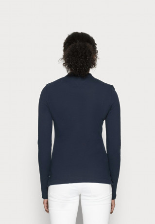 Tommy Hilfiger HERITAGE LONG SLEEVE SLIM  Polo shirt midnight HERITAGE LONG SLEEVE SLIM Рубашка поло полночь