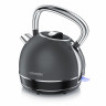 Arendo Arendo Wasserkocher, 1,7 l, 2200 W, Edelstahl, Retro Style Vintage, Uberhitzungs  Trockenkochschutz, grau  Чайник Arendo, 1,7 л, 2200 Вт, нержавеющая сталь, винтажный ретро-стиль, защита от перегрева при сухом кипячении, серый
