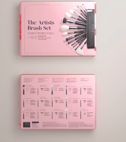 ZOEVA The Artists Pinselset 15st Зоева Набор кистей Художник, 15шт кистей+1шт косметичка