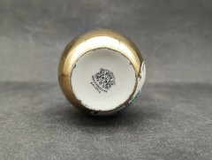 Ваза миниатюрная винтажная Gerold Porzellan Bavaria "Констанц", с позолотой, фарфор, 6 х 5.5 см, Германия, 1970-80гг.