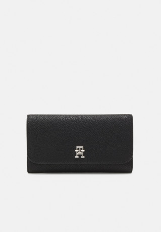 Tommy Hilfiger EMBLEM LARGE FLAP Wallet black ЭМБЛЕМА БОЛЬШОЙ КЛАПАН Бумажник черный